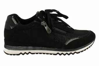 Berca Shoes Marco Tozzi Sneaker Laag Dames Feel Me/met Functionele Rits - Zwart aanbieding