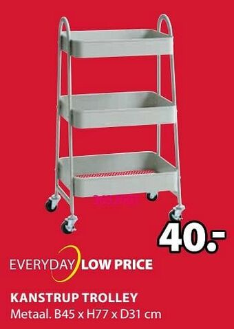 Jysk Kanstrup trolley aanbieding