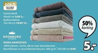 Jysk Nora handdoek aanbieding
