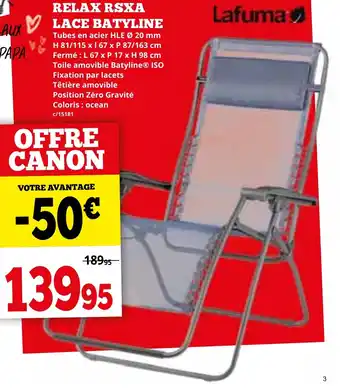 Dema Lafuma RELAX RSXA LACE BATYLINE aanbieding
