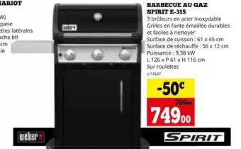 weber BARBECUE AU GAZ SPIRIT E-315