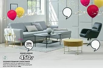 Jysk Svalbard zitbank met chaise longue aanbieding