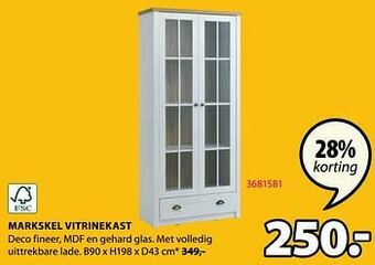 Jysk Markskel vitrinekast aanbieding