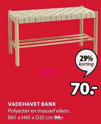 Jysk Vadehavet bank aanbieding