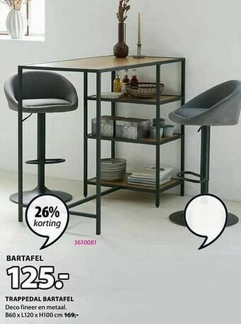 Jysk Trappedal bartafel aanbieding