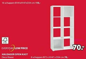 Jysk Haldager open kast 8 schappen aanbieding
