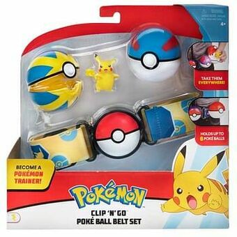 ToyChamp Pokemon Clip’n Go Poké Ball riem met 2 Poké Ballen aanbieding