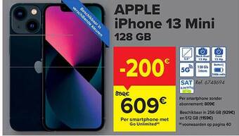 Carrefour Apple Iphone 13 Mini 128 Gb aanbieding