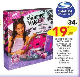 Stokomani LE COFFRET DE TATOUAGES À PAILLETTES ÉPHÉMÈRES DÈS 8 ANS aanbieding