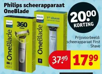 Kruidvat Philips scheerapparaat OneBlade aanbieding