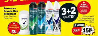 Kruidvat Rexona en Rexona Men deodorant aanbieding