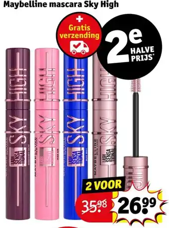 Kruidvat Maybelline mascara Sky High aanbieding