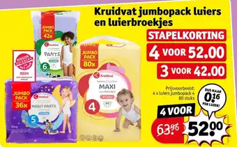 Kruidvat Jumbopack luiers en luierbroekjes aanbieding