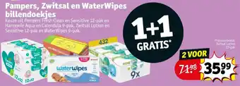 Kruidvat Pampers, Zwitsal en WaterWipes billendoekjes aanbieding