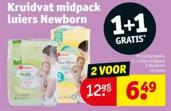 Kruidvat Midpack luiers Newborn aanbieding