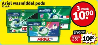 Kruidvat Ariel wasmiddel pods 10 stuks aanbieding