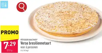 ALDI PÂTISSIER GAULTHIER Verse bresiliennetaart 572g aanbieding