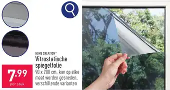 ALDI HOME CREATION Vitrostatische spiegelfolie 90 x 200 cm aanbieding