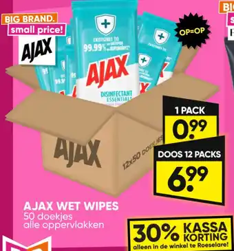 Big Bazar AJAX WET WIPES aanbieding