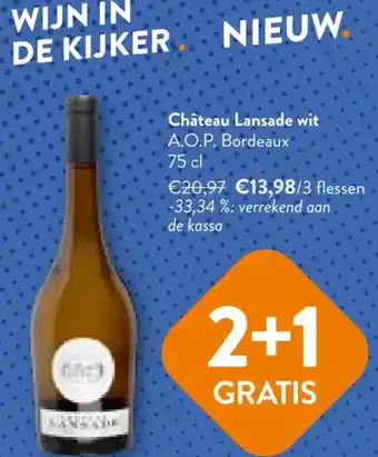 OKay Château Lansade wit A.O.P. Bordeaux 75cl aanbieding