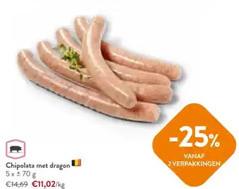 OKay Chipolata met dragon 5x ± 70 g aanbieding