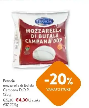 Francia mozzarella di Bufala Campana D.O.P. 125 g