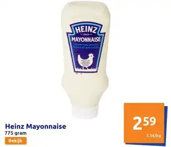 Action Heinz Mayonnaise 775 gram aanbieding