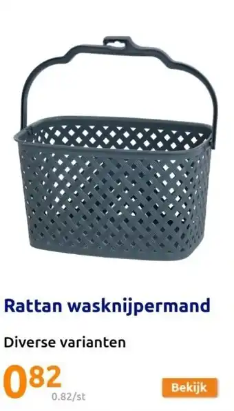 Action Rattan wasknijpermand aanbieding