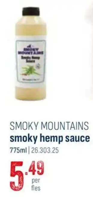 SMOKY MOUNTAINS smoky hemp sauce 775mL