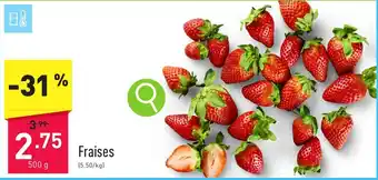 ALDI Fraises 500g aanbieding