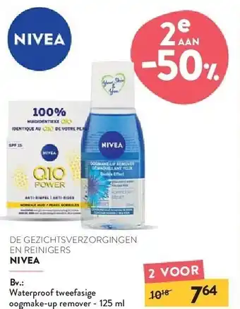 Di NIVEA Waterproof tweefasige oogmake-up remover - 125 ml aanbieding