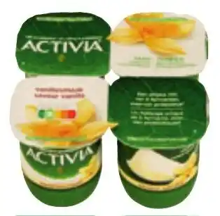Colruyt Danone Activia Vanillesmaak yoghurt 4 x 125g aanbieding