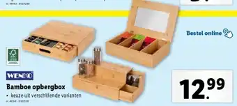 Lidl Bamboe opbergbox aanbieding