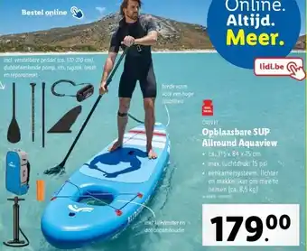 Lidl Opblaasbare SUP Allround Aquaview aanbieding