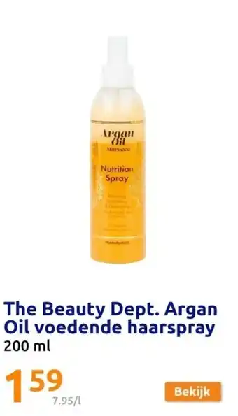 Action The Beauty Dept. Argan Oil voedende haarspray aanbieding