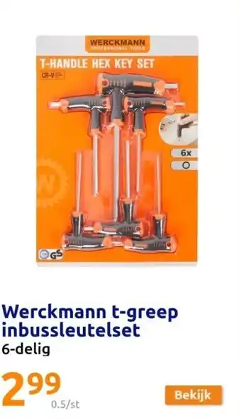 Action Werckmann t-greep inbussleutelset aanbieding