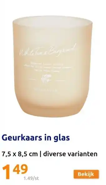 Action Geurkaars in glas aanbieding