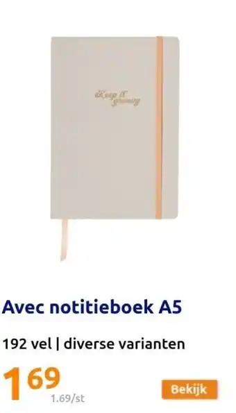 Action Avec notitieboek A5 aanbieding