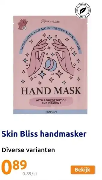 Action Skin Bliss handmasker aanbieding