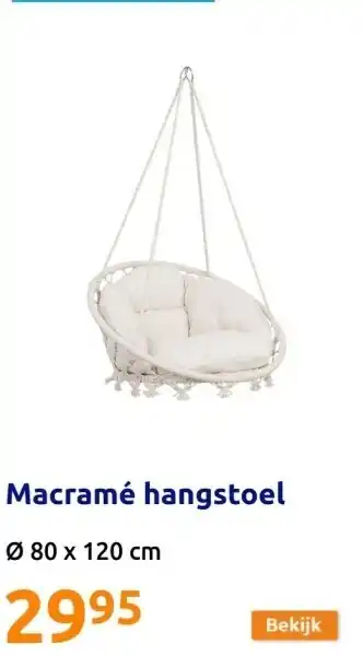 Macramé hangstoel