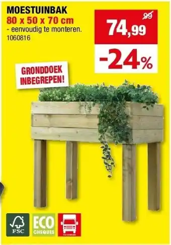 Hubo MOESTUINBAK 80 x 50 x 70 cm aanbieding