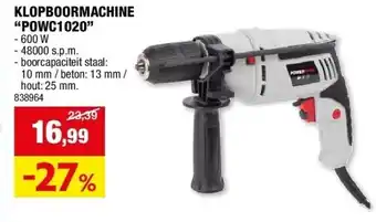 Hubo KLOPBOORMACHINE “POWC1020” aanbieding