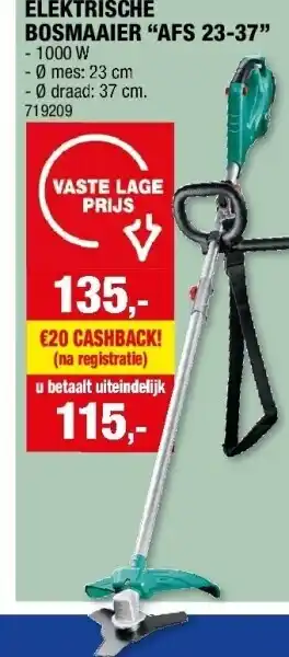 Hubo ELEKTRISCHE BOSMAAIER “AFS 23-37” aanbieding