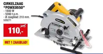 Hubo CIRKELZAAG “POWX0550” aanbieding