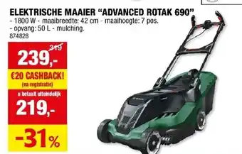 Hubo ELEKTRISCHE MAAIER “ADVANCED ROTAK 690” aanbieding