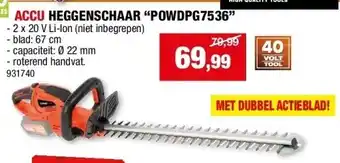 Hubo ACCU HEGGENSCHAAR “POWDPG7536” aanbieding