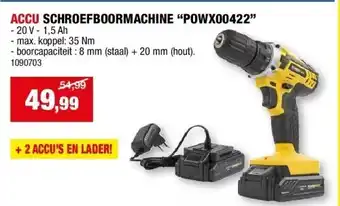 Hubo ACCU SCHROEFBOORMACHINE “POWX00422” aanbieding