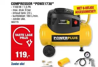 Hubo COMPRESSOR “POWX1730” aanbieding