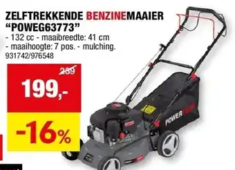 Hubo ZELFTREKKENDE BENZINEMAAIER “POWEG63773” aanbieding