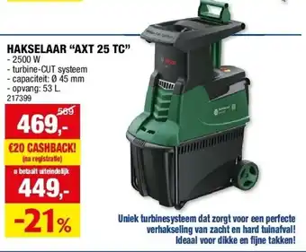 Hubo HAKSELAAR “AXT 25 TC” aanbieding
